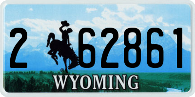 WY license plate 262861