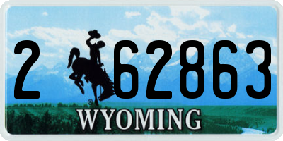 WY license plate 262863