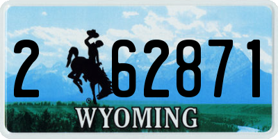 WY license plate 262871