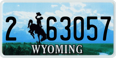 WY license plate 263057