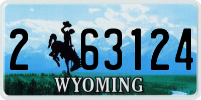 WY license plate 263124