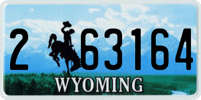 WY license plate 263164