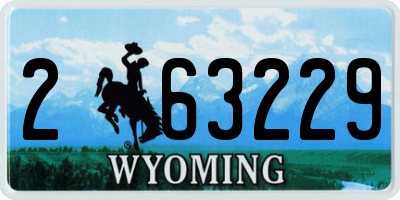 WY license plate 263229