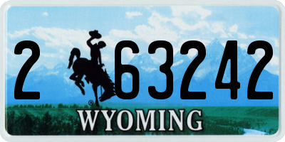 WY license plate 263242