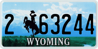 WY license plate 263244