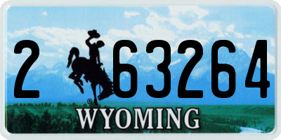WY license plate 263264
