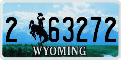 WY license plate 263272