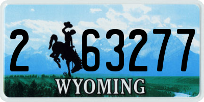 WY license plate 263277