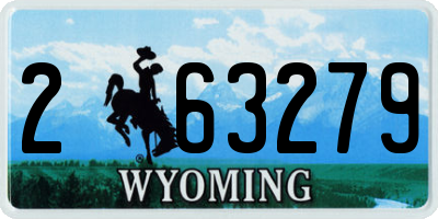 WY license plate 263279