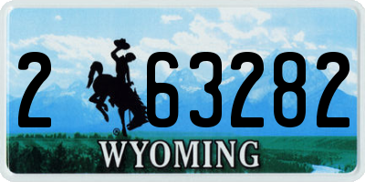 WY license plate 263282