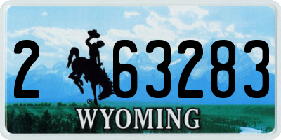 WY license plate 263283