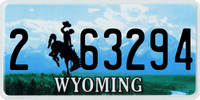 WY license plate 263294
