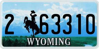 WY license plate 263310