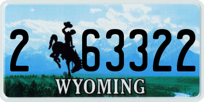 WY license plate 263322