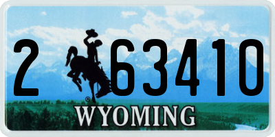 WY license plate 263410