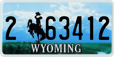 WY license plate 263412