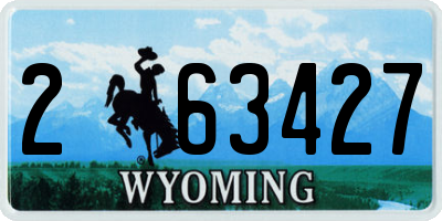 WY license plate 263427