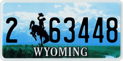 WY license plate 263448