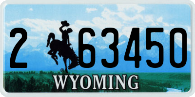 WY license plate 263450