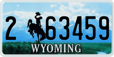 WY license plate 263459