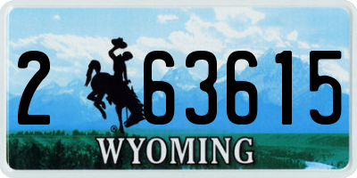 WY license plate 263615