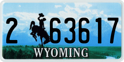 WY license plate 263617