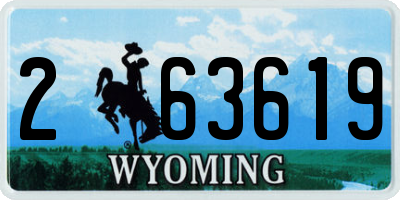 WY license plate 263619