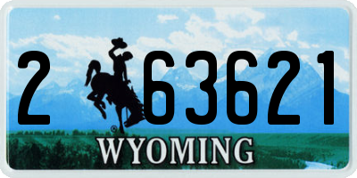 WY license plate 263621