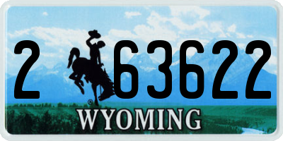 WY license plate 263622