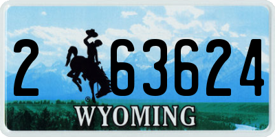 WY license plate 263624
