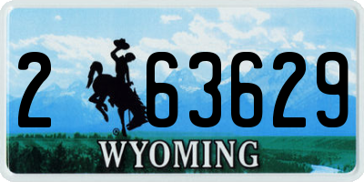 WY license plate 263629