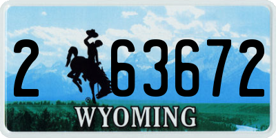 WY license plate 263672