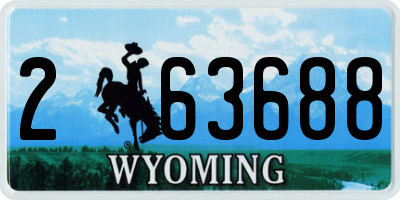 WY license plate 263688