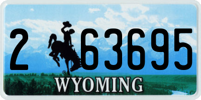 WY license plate 263695