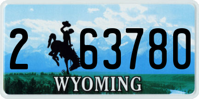 WY license plate 263780