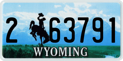 WY license plate 263791