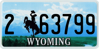 WY license plate 263799