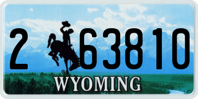 WY license plate 263810
