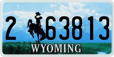 WY license plate 263813