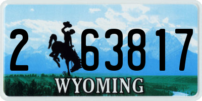 WY license plate 263817
