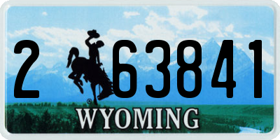 WY license plate 263841