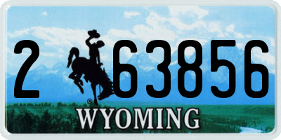 WY license plate 263856