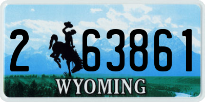 WY license plate 263861