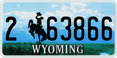 WY license plate 263866