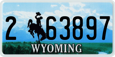WY license plate 263897