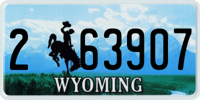 WY license plate 263907