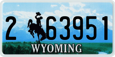 WY license plate 263951