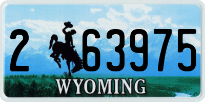 WY license plate 263975