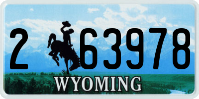 WY license plate 263978
