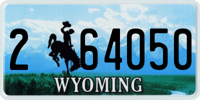 WY license plate 264050